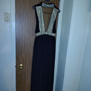 Fashion Nova Black Dress with Silver Detailing